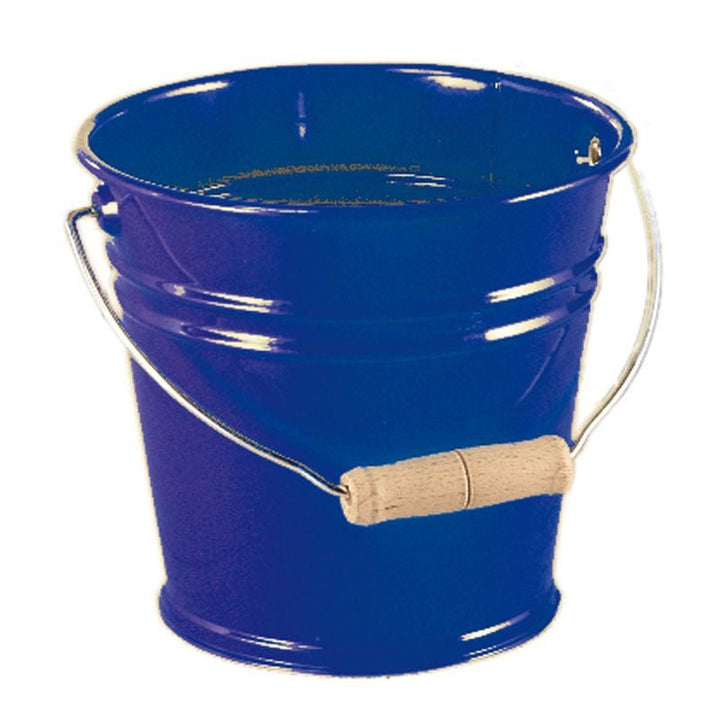 Metal Bucket With Wooden Handle-Beach & Sand Toys-Glückskäfer-4038162532752-Blue-Stardust-Store