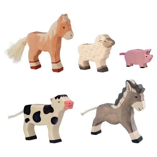 Set of 5 Farm Animals