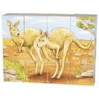 Decorative wall art with kangaroo design on a white background