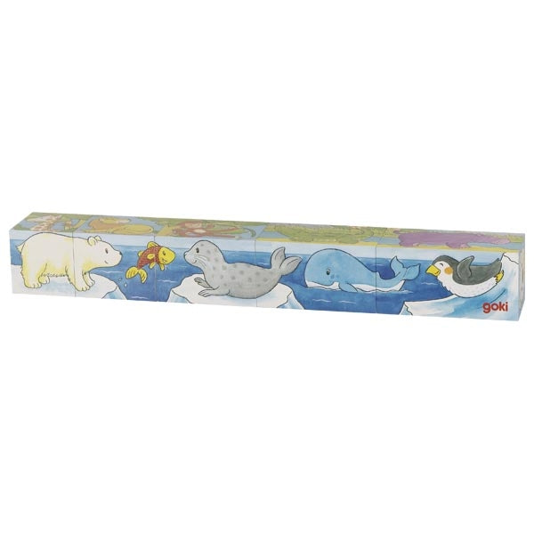Cube Puzzle - Safari and Artic (5 Pieces)