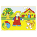 Wooden Lift-Out Puzzle – Cat, House,...