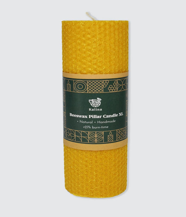 Rolled Beeswax Pillar Candle - XL