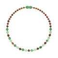 Amber Adult Necklace - Cognac • Green Jade
