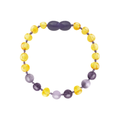 Amber Adult Bracelet with Gemstones - Lemon • Amethyst • Jade