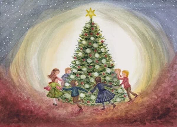 Christmas Tree - Postcard-Advent & Christmas Postcards-Bijdehansje--Stardust-Store