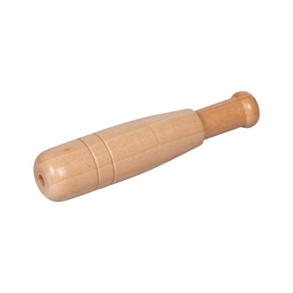 Wooden duck whistle on a white background