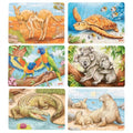 Set of six Australian animal-themed children's puzzles with various animals on each piece.
