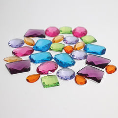 Acrylic Glitter Stones - 28 Giant Stones