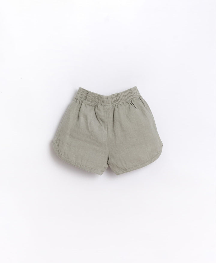 Linen shorts with decorative drawstring | Basketry-Shorts-Play Up-12 MONTHS-Stardust-Store