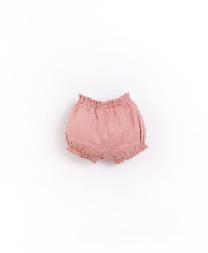 Linen shorts with elastic waist | Basketry-Shorts-Play Up-12 MONTHS-Stardust-Store