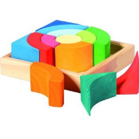 Wooden Blocks - Circular Squares-Sorting & Stacking Toys-Glückskäfer--Stardust-Store