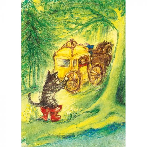 Marjan van Zeyl Cat in Boots - Postcard-Postcards-Marjan van Zeyl--Stardust-Store