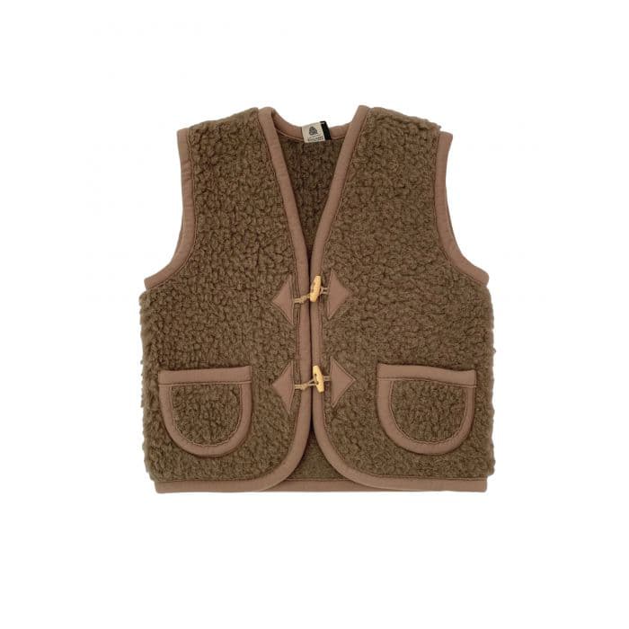 Alpen Vest Wool-Outerwear-Alwero-5902944726563-Brown-3 (2-3 y - 92-98cm)-Stardust-Store