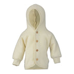 Woolfleece Jacket with Hood and Wooden Buttons-Coats & Jackets-Engel Natur-4046304270349-Natural-0-3 Months (50-56 cm)-Stardust-Store