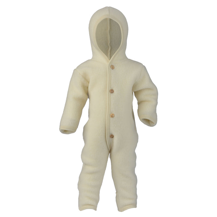 Woolfleece Overall with Wooden Buttons-Baby One-Pieces-Engel Natur-4046304084403-Natural-0-3 Months (50-56 cm)-Stardust-Store