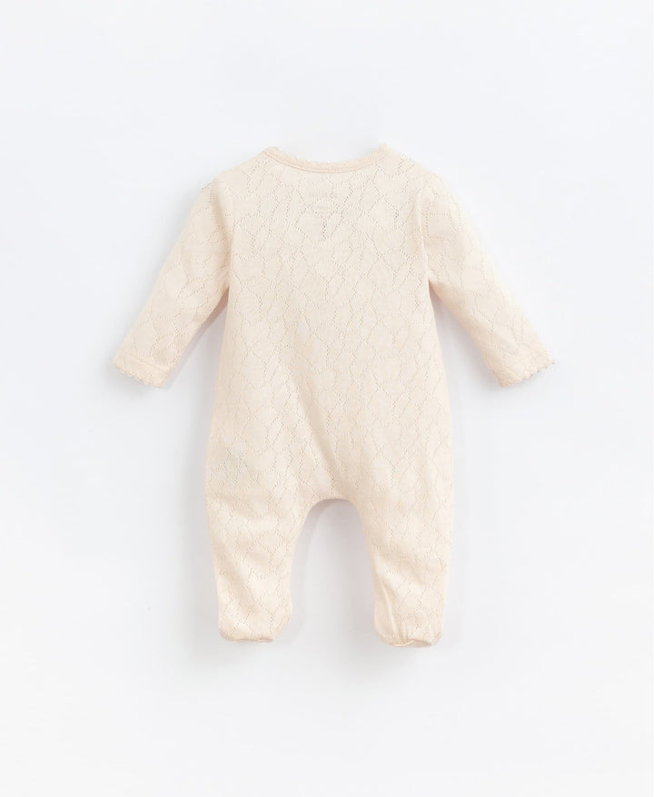 Newborn Jumpsuit in Organic Cotton - Ajour Pattern-Jumpsuits & Rompers-Play Up-0 MONTHS-Stardust-Store