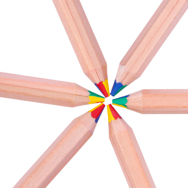 4-Colour Rainbow - Hexagonal Coloured Pencil-Wooden Pencils-Stockmar--Stardust-Store