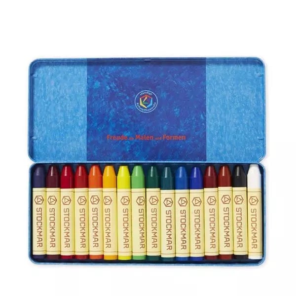 Beeswax 16 Stick Crayons In A Tin-Crayons-Stockmar-4019365320001-Stardust-Store