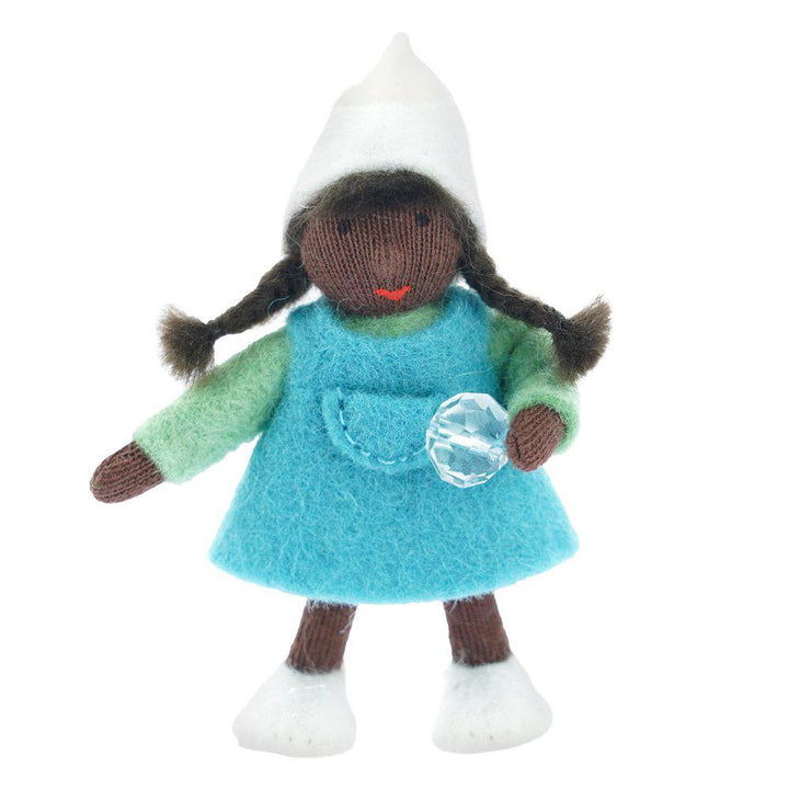 Gnome Girl with Crystal-Winter Flower Fairies-Ambrosius-Dark-Stardust-Store