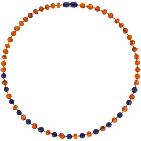 Amber Baby & Toddler Necklace-Jewellery-Amber-Cognac • Lapis Lazuli-Stardust-Store