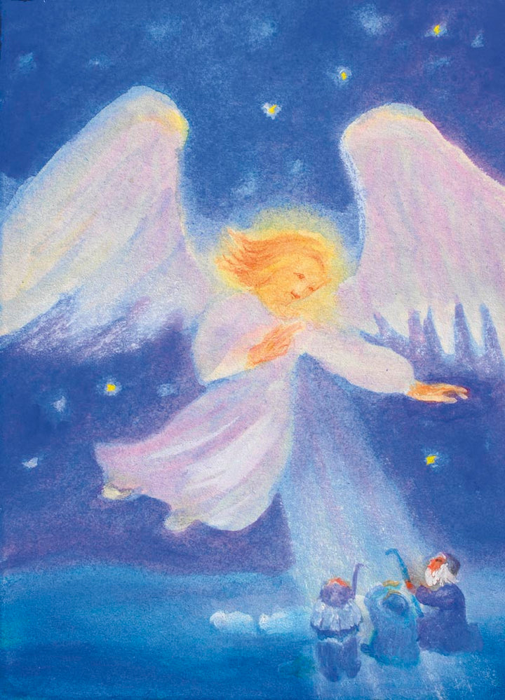 Dorothea Schmidt Annunciation to the Shepherds - Postcard-Advent & Christmas Postcards-Waldorf Postcards-4251055454225-Stardust-Store