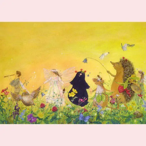 Daniela Drescher Little Fairy's Meadow Parade - Postcard-Spring - Summer Postcards-Waldorf Postcards-8717027012740-Stardust-Store