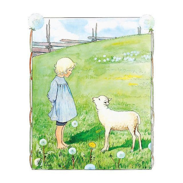 Elsa Beskow Little Lamb - Poster-Posters, Prints, & Visual Artwork-Hjelms-7393182007091-Stardust-Store