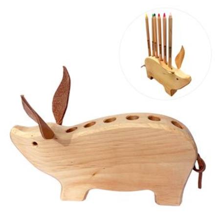 Pencil Holder - Pig-Pen & Pencil Cases-Drei Blatter--Stardust-Store