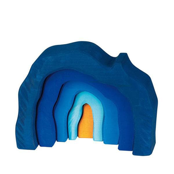 Wooden Grotto - Blue-Sorting & Stacking Toys-Glückskäfer-4038162521619-Stardust-Store