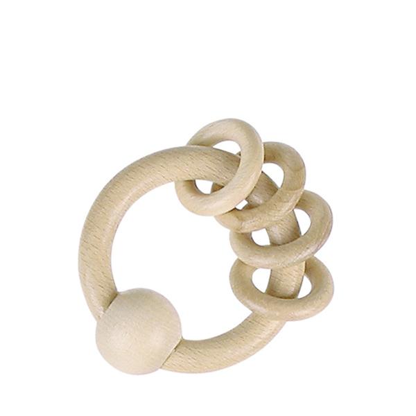 Wooden Rattle Ring - Natural Wood-Rattles-Heimess-4011534308001-Stardust-Store
