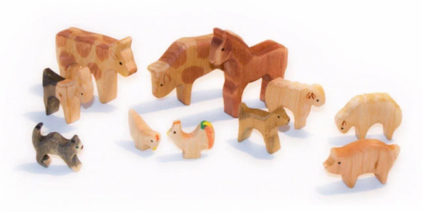 Farm Animal Set - 11 Wooden Animals-Figurines-Stardust-4260651561572-Stardust-Store
