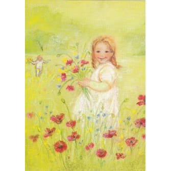 Marjan van Zeyl Picking Flowers - Postcard-Spring - Summer Postcards-Marjan van Zeyl--Stardust-Store