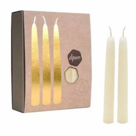 Beeswax Ivory Birthday Candles - Box of 20-Birthday Candles-Dipam--Stardust-Store