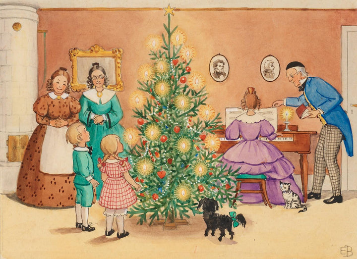 Elsa Beskow Peter and Lotta's Christmas - Postcard-Advent & Christmas Postcards-Hjelms-7393182210989-Stardust-Store