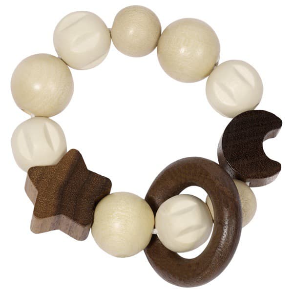 Wooden Rattle Ring - Stars and Moon-Rattles-Heimess-4011534349301-Stardust-Store