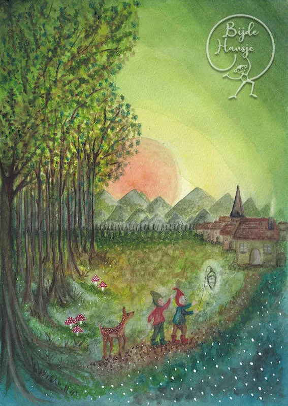 Gnomes Forest - Postcard-Autumn - Winter Postcards-Bijdehansje--Stardust-Store