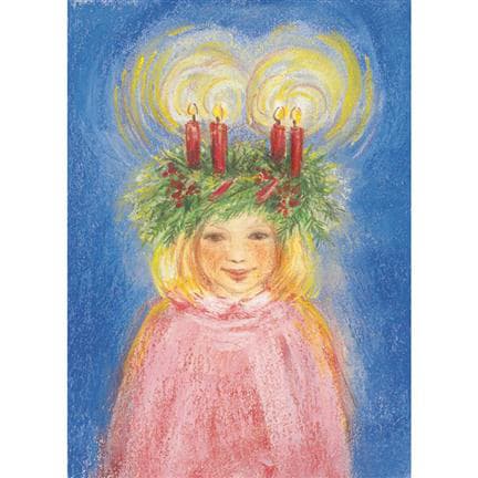 Lucia's Light Crown - Postcard-Advent & Christmas Postcards-Marjan van Zeyl-8717185564310-Stardust-Store