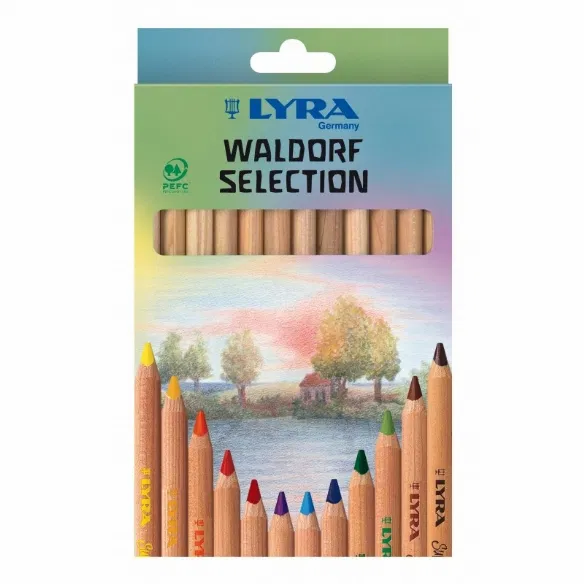 Set of 12 Wooden Pencils - Waldorf Selection-Wooden Pencils-Lyra-4084900451144-Stardust-Store