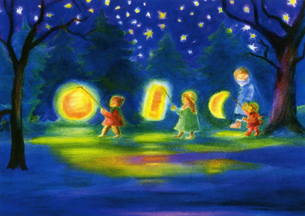 Dorothea Schmidt Lantern Parade - Postcard-Autumn - Winter Postcards-Waldorf Postcards-4251055453198-Stardust-Store