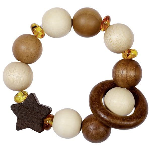 Wooden Rattle Ring - Amber-Rattles-Heimess-4011534639402-Stardust-Store
