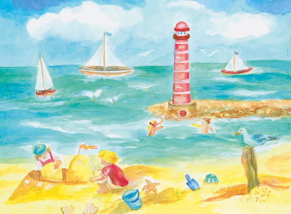 Dorothea Schmidt Beach in Summer - Postcard-Spring - Summer Postcards-Waldorf Postcards-4251055454270-Stardust-Store
