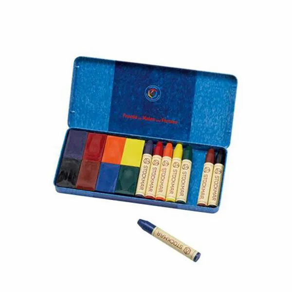 Beeswax Crayons - 8 Blocks & 8 Sticks-Crayons-Stockmar-4019365350817-Stardust-Store