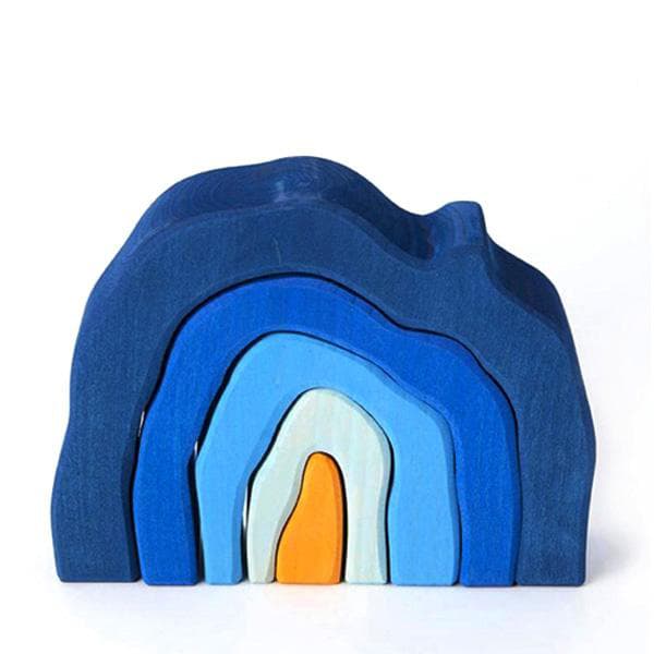 Wooden Grotto - Blue-Sorting & Stacking Toys-Glückskäfer-4038162521619-Stardust-Store