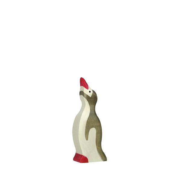 Penguin Small Head Raised - Holztiger-Figurines-Holztiger--Stardust-Store