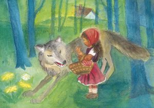 Dorothea Schmidt Little Red Riding Hood - Postcard-Postcards-Waldorf Postcards-4251055454362-Stardust-Store