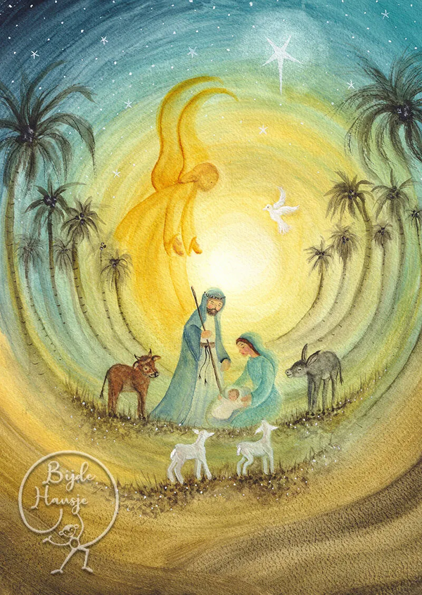 Nativity Story - Postcard-Advent & Christmas Postcards-Bijdehansje--Stardust-Store