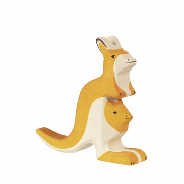 Kangaroo with Young-Figurines-Holztiger-4013594801935-Stardust-Store