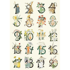 Ottilia Adelborg Numbers - Postcard-Greeting & Note Cards-Hjelms-7393182163735-Stardust-Store