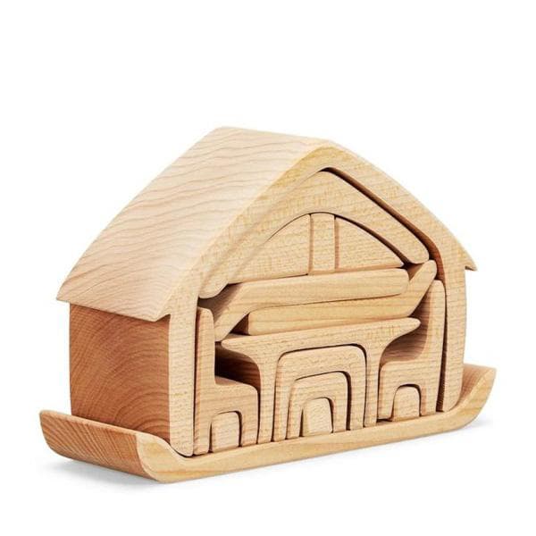 Wooden House - Natural-Building Toys-Glückskäfer-4038162521329-Stardust-Store