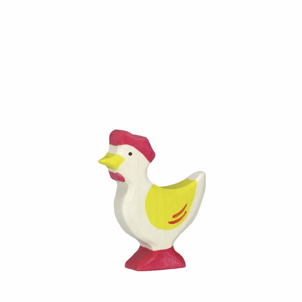 Hen Standing Yellow-Figurines-Holztiger-4013594800181-Stardust-Store